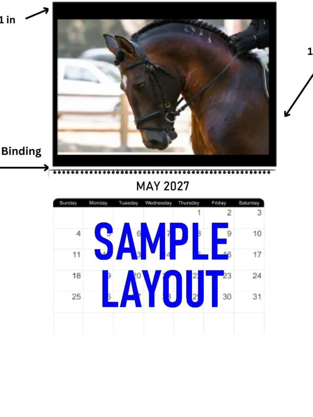The Art of Horses Equine Portraits 2027 Horse Wall Calendar Equestrian Art Gift